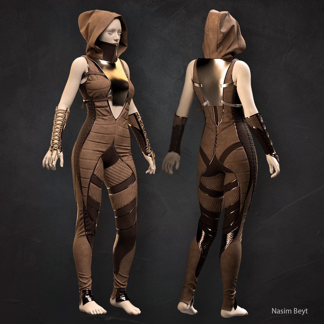 NasimBeyt's tweet photo. SCI-FI FEMALE OUTFIT (CYBERPUNK). CLO3D, MD Projects+OBJ+FBX+MTL via @artstationhq https://t.co/sQZ51OUR0N https://t.co/1JoduKJ647