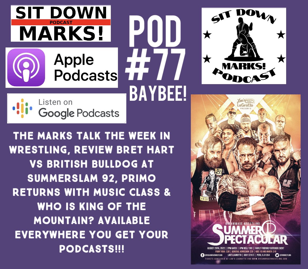 sitdownmarks's tweet photo. Ayyy Yoooo! New POD is Out Now! Happy Thursday! #Wrestling #WrestlingCommunity #SupportIndependentWrestling Also we make our pick for the Main Event of @DWWrestling This Saturday! https://t.co/pvIy5DAeEc https://t.co/atokUkhicj