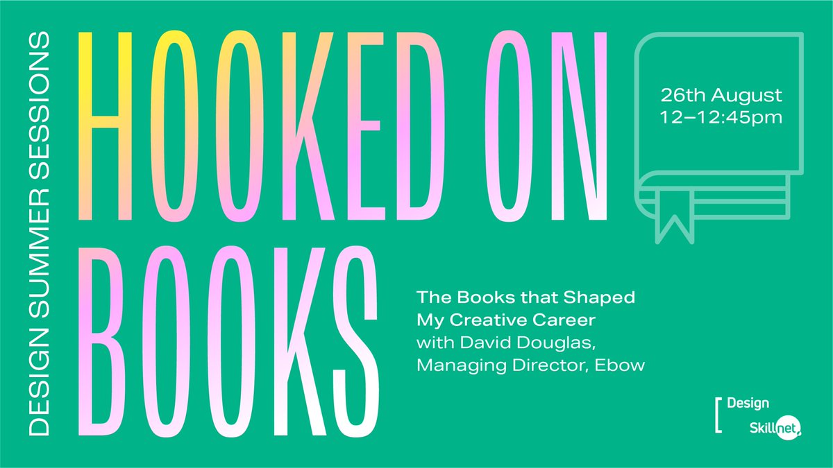 In this first ‘#HookedonBooks: A Book Club for #DesignBookBuffs’, David Douglas, @ebowdigital MD as he shares the book(s) that have influenced him on his journey to building his creative business. Incl.2x @MoLI_Museum FREE passes 🎟️bit.ly/HookedoB #designsummersessions
