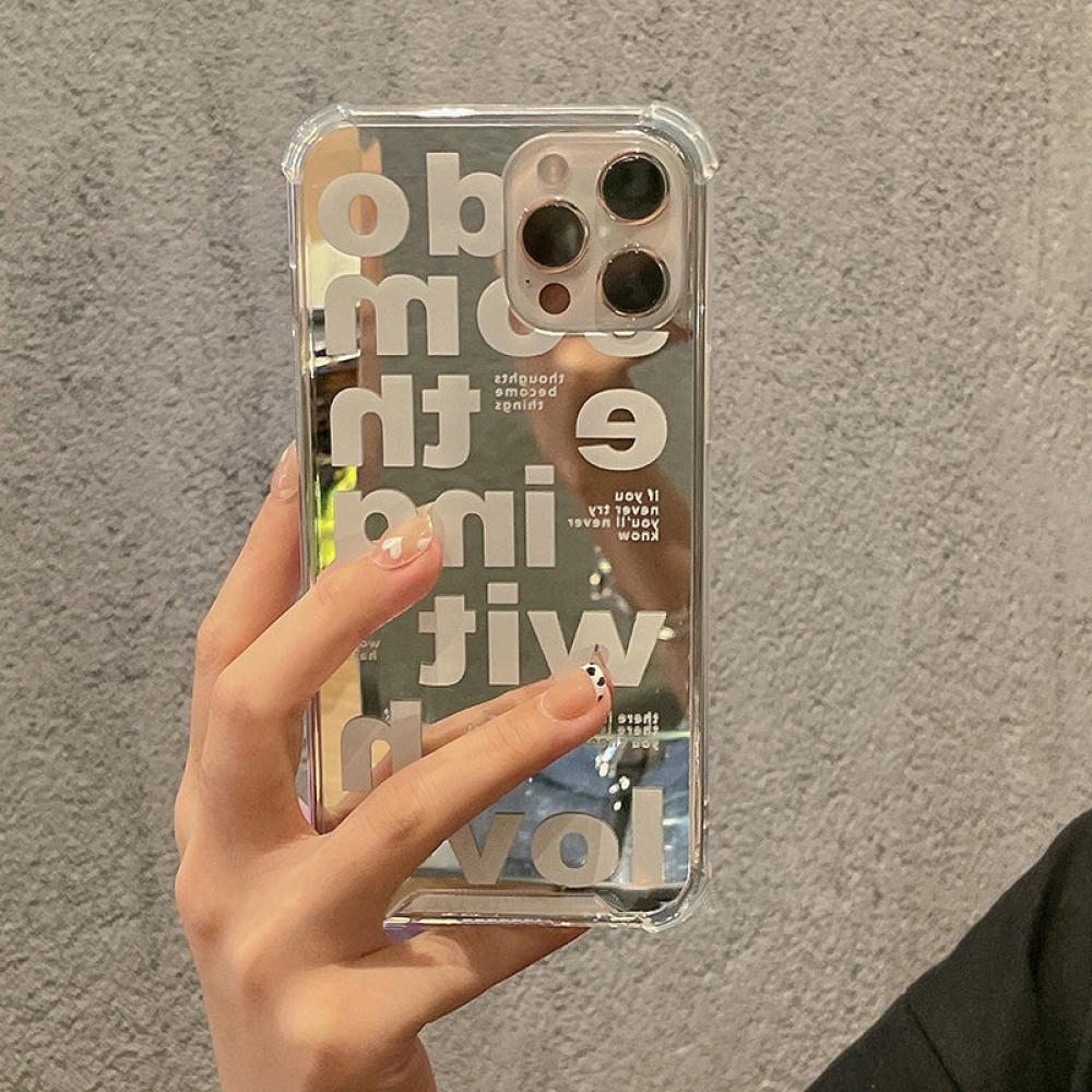 iphonecoverson's tweet photo. https://t.co/ziIg27Cfcy Letter Makeup Mirror Phone Case For iPhone 12 13 11 Pro MAX Mini XR X XS 7 8 Plus SE 2 Soft TPU Silicone Shockproof Cover https://t.co/yR8UQDIFNe