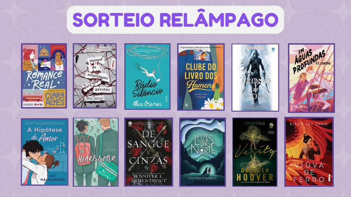 moliterarios's tweet photo. 💜 Sorteio Relâmpago II 💜

📚 O sorteado escolherá entre um dos livros do banner!

🟣 Seguir @moliterarios
🟣 RT e FAV no TWEET CITADO ABAIXOU
🟣 RT nesse tweet (sem citar)
🟣 Comente o livro desejado

🟪 Resultado: 20/08 https://t.co/z8VLNIK4yK