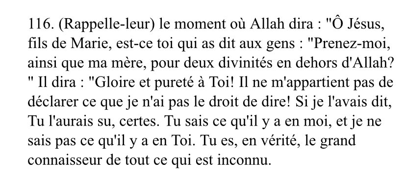 abuayahtv's tweet photo. Un seul verset du Coran pour démentir toute la croyance des chrétiens , quand la vérité apparait , le faux disparaît 
( Coran traduction approximative Sourate 5 ⬇️) https://t.co/W382Rxw6Er