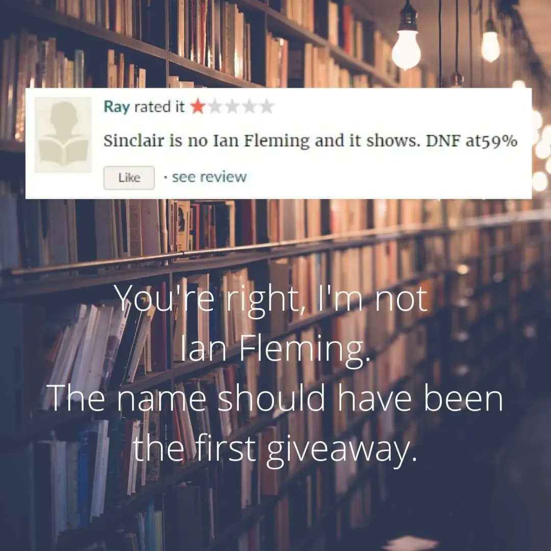 TheDaveSinclair's tweet photo. My books have received over 2,500 five star reviews (yes, I did tally them up!). With that kind of number an author is always bound to get some bad reviews. It happens. Here are some of my favourite one star reviews!

#writing #AuthorsOfTwitter #Authors https://t.co/v0uDUvqnSz