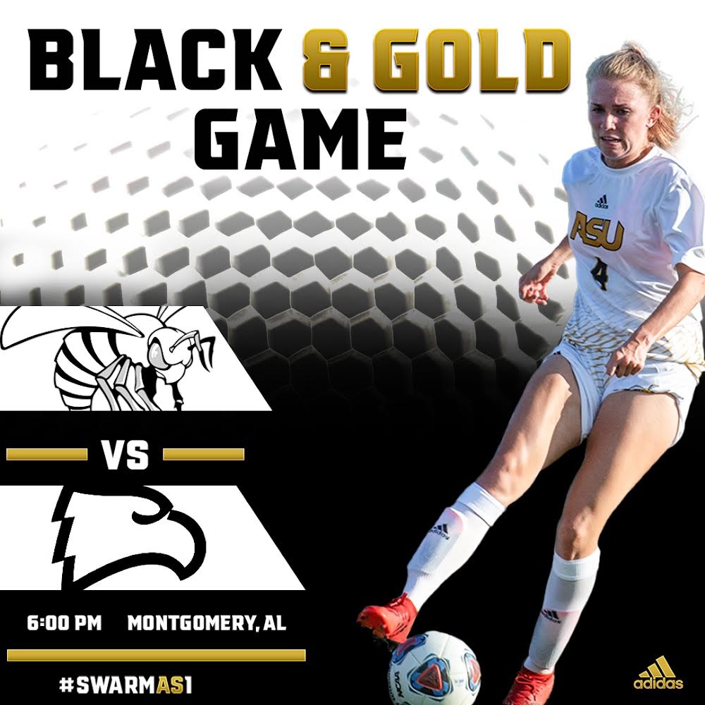 BamaStateWSC's tweet photo. Today is the day! Come out in your Black &amp; Gold to support your Lady Hornets in their home opener! 🐝⚽️

🆚 @WinthropWSoccer 
📍 ASU Soccer Complex
⏰ 6:00 PM 
💻 https://t.co/kWmAF67sEp
📊 https://t.co/VJGtT1cUG3

#SWARMAS1 https://t.co/0BUTjcoQew