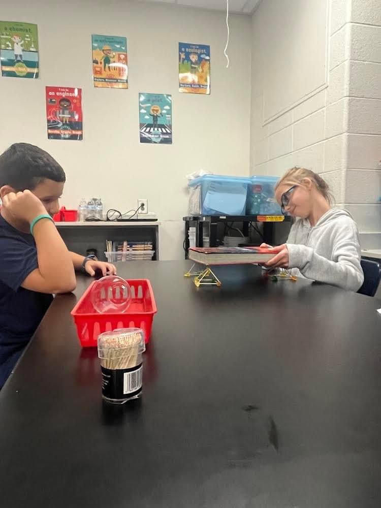 We don’t eat gummy bears. We build tables out of them in our Stem Lab. <a href="/MadCoSchools/">MadCoSchools</a> #STEMeducation