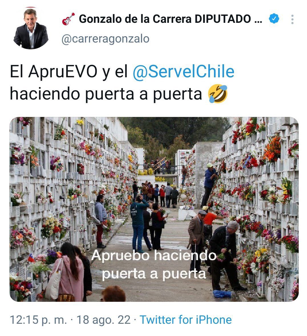 danieljadue's tweet photo. Solo un pelele puede llegar a escribir algo como esto. Inaceptable que un diputado de la República llegue a esos niveles de infamia. Chile siempre será más que un fanático del rechazo. Por eso y mil razones más #AprueboUnChileMejor #AprueboConEsperanza https://t.co/52eOmujSfc