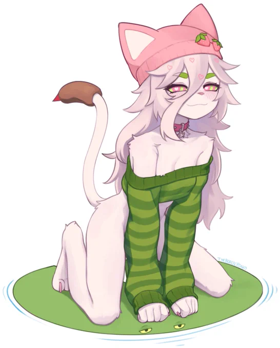 Cattail and lily pad 
