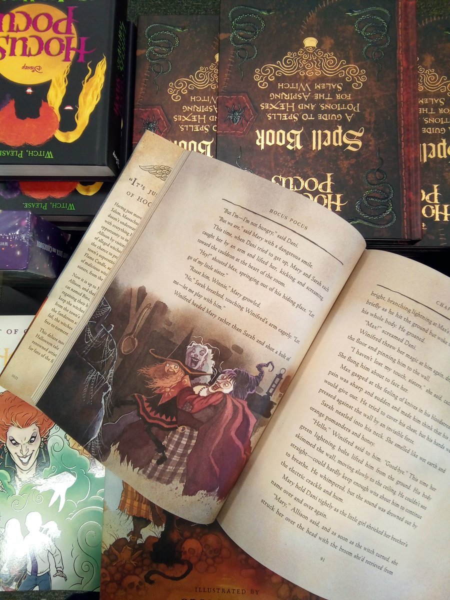 BNMorrisPlains's tweet photo. Something wicked this way comes...🌫️🔮🧙‍♀️ The Illustrated Edition of Hocus Pocus is available to purchase now, and we even have a small table dedicated to this fan favorite spooky season movie!🧹

#hocuspocus #bnmorrisplains #hocuspocusillustration #tbr #spookyseason https://t.co/TUgZeGoKFI