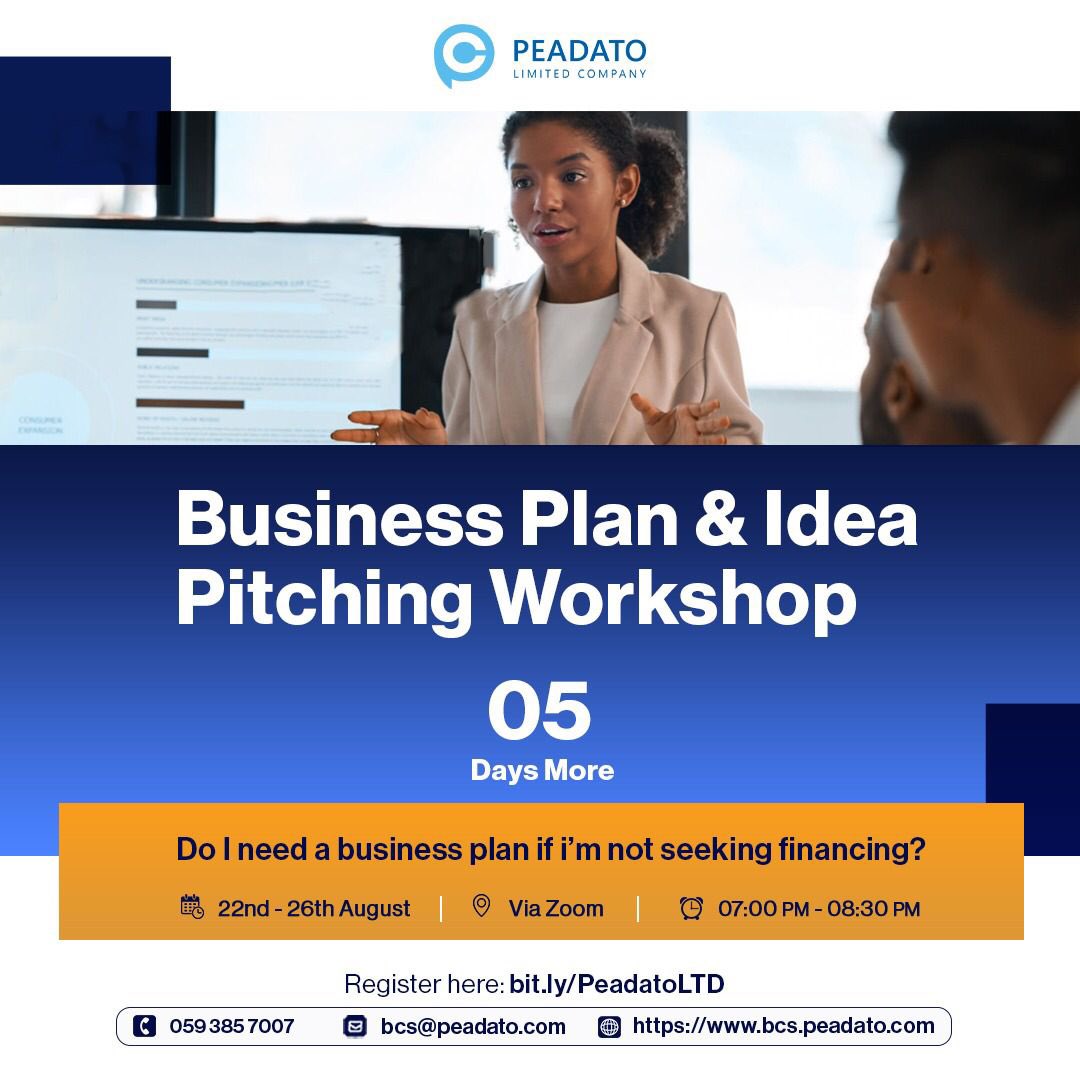 smarticons_1's tweet photo. The countdown is on, four days more to begin the long awaiting Business Plan and Idea Pitching Workshop
Registration link: https://t.co/qBv8FTxzDF
Date: 22nd to 26th August 2022
Time : 7:00pm to 8:30pm each day
Venue: via Zoom
#pitching
#ideapitch
#businessplan
#business https://t.co/JlKYkOx5YR