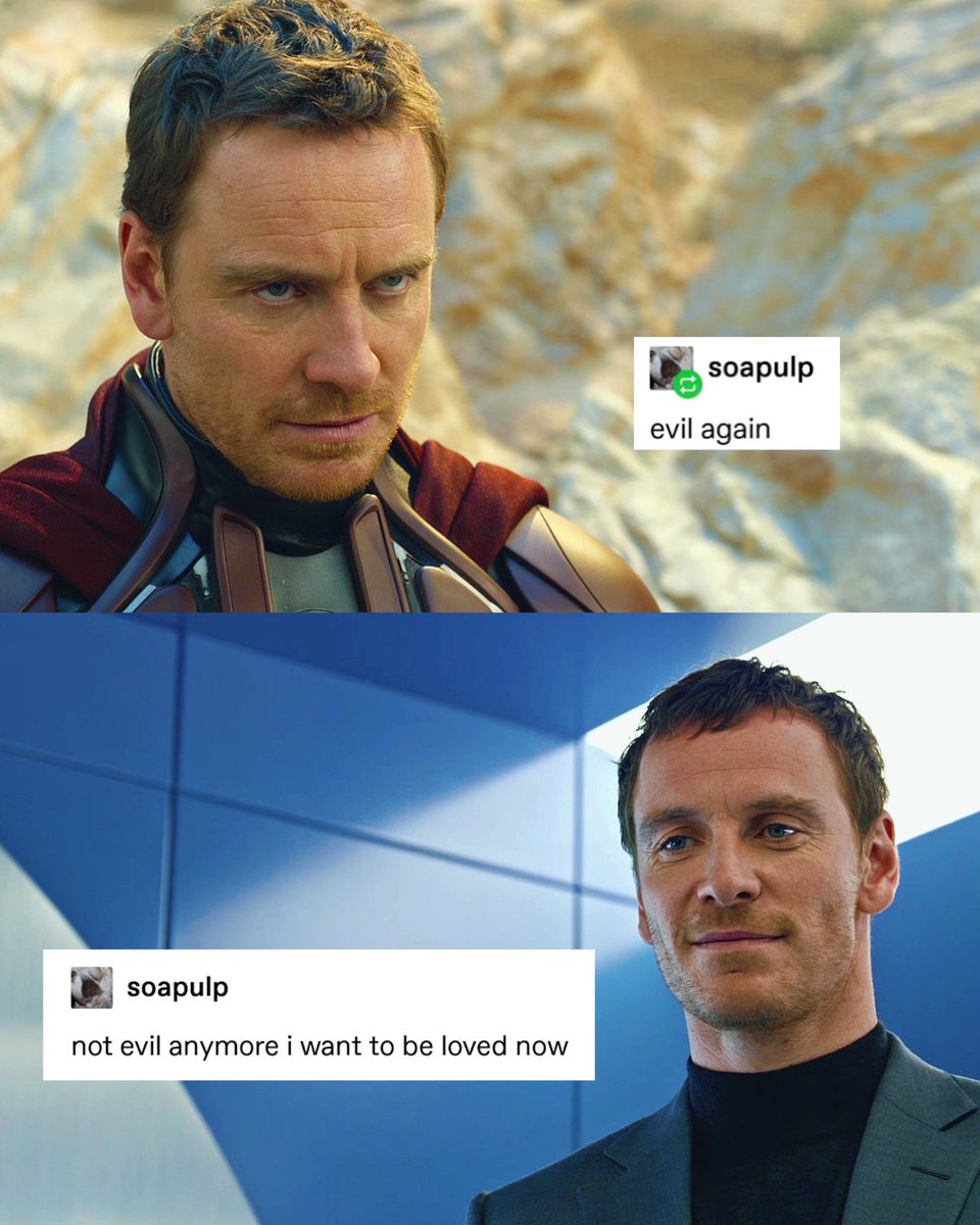 dailycherik's tweet photo. they way erik kept switching between these two moods in x-men prequels https://t.co/mD4lWqLtjs