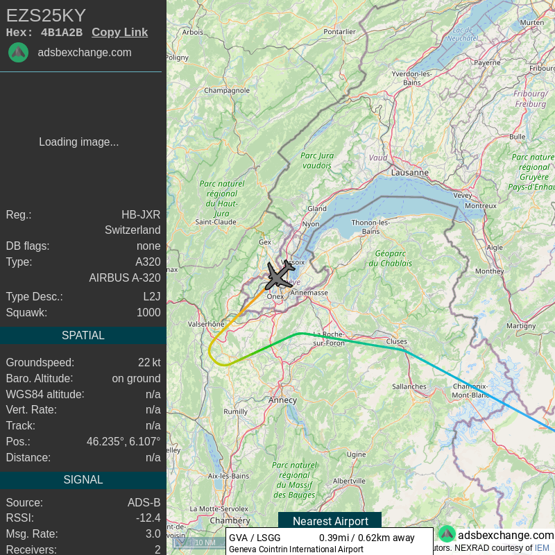 EZS25KY Landed in Geneva, Canton of Geneva, CH.