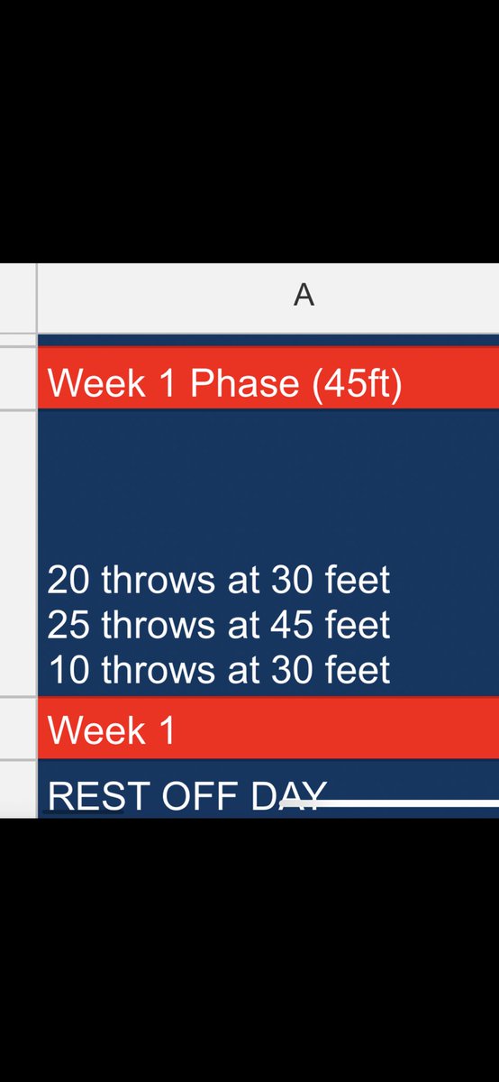 ClintonMiddleBB's tweet photo. Great finish to day 3 of our open facility workouts! 

A. PVC Pipe Thorax (Mobility)
B. Water Bag Sets (Dynamic)
C. Throwing Program (Pictured) 

D. Strength EMOM 20min 

1- 10 RDL 
2- 15-20 Hand Release Push Ups 
3- :15-:45 Dead Hang
4- 8/8 half kneeling press https://t.co/PrwzocXKzr