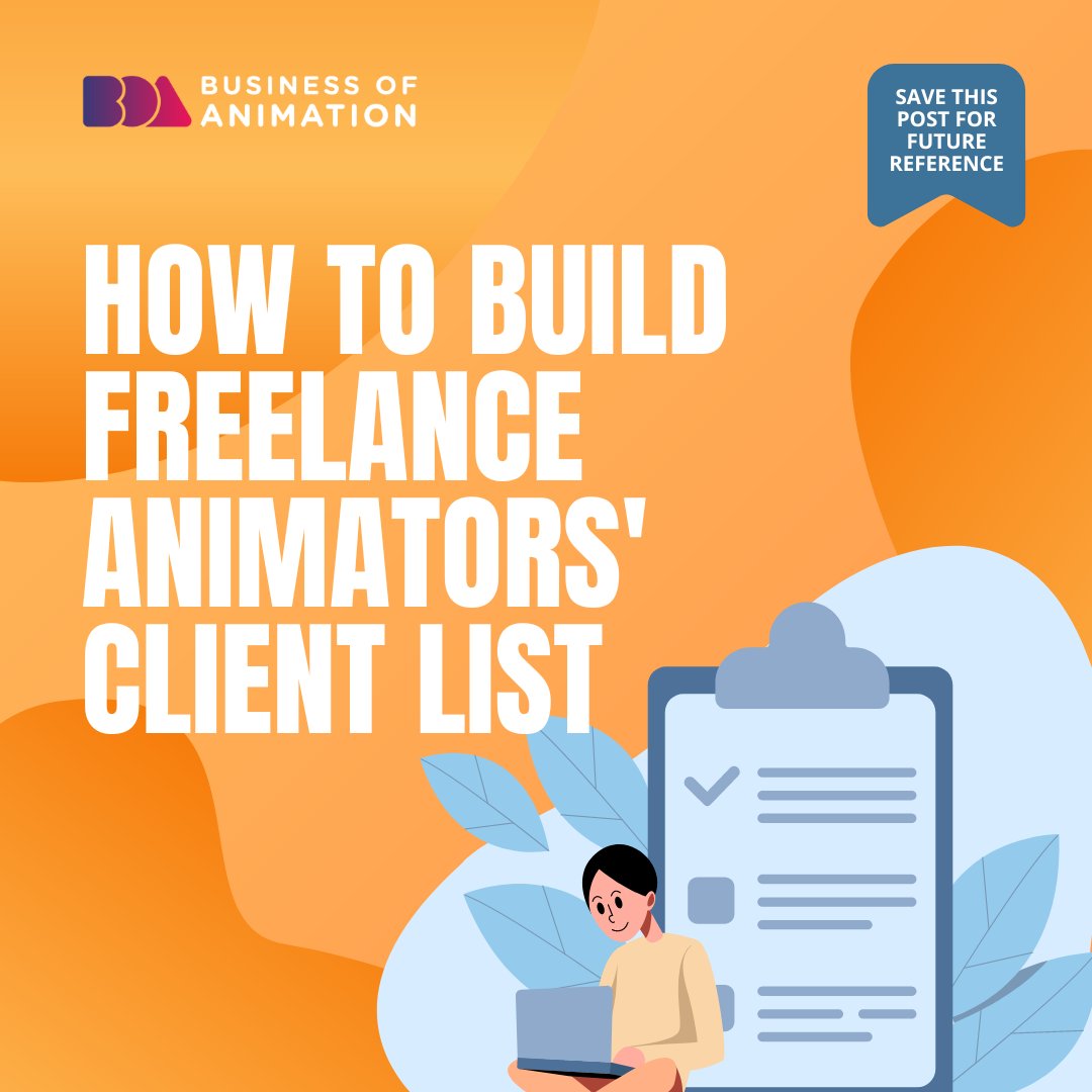animationbiz's tweet image. Are you a newbie freelance animator and you're having a hard time building a client list?

Here are the 4 basic steps you should commit to for you to successfully build a client list:

#AnimatorsLeadMagnet #AnimatorLeadMagnet #AnimationLeadMagnet #LeadMagnetForAnimators