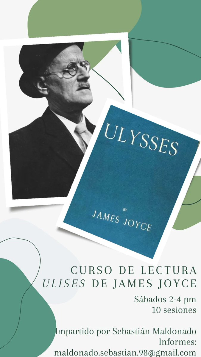Hola! Si alguna vez te interesó leer el Ulises y no lo lograste, este es tu chance. Estaré organizando un círculo de lectura vía zoom comenzando este sábado. Manden DM si les interesa.