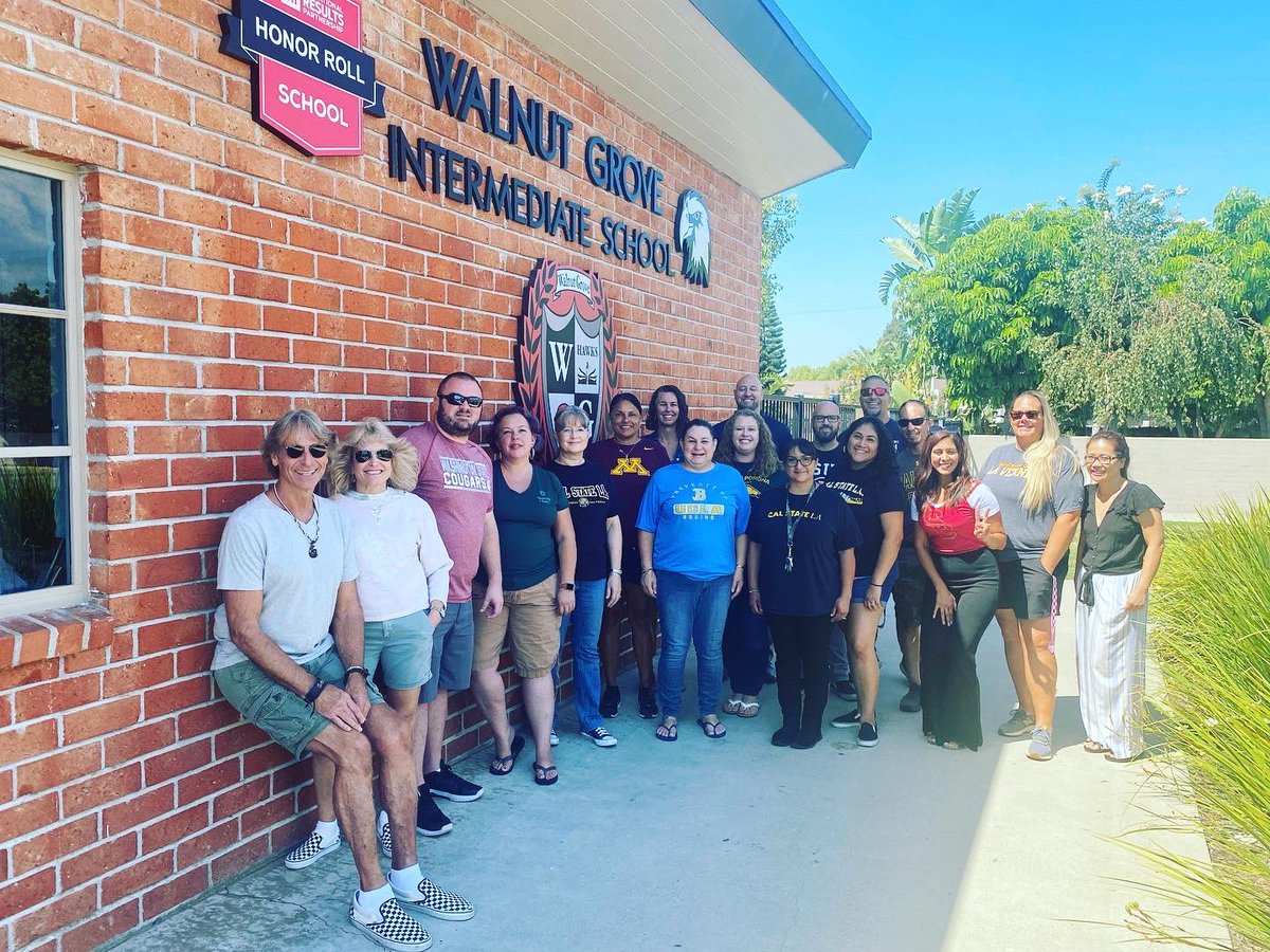 MissBhakta's tweet photo. 19 years! 19 first days of school, and I have never been more excited to work with this energized staff, our amazing students and this fantastic and hard-working community. Let’s do this, Hawks! #WCUSD1stDay #wgisproud #firstdayofschool #year19 https://t.co/6WaKlffr3B