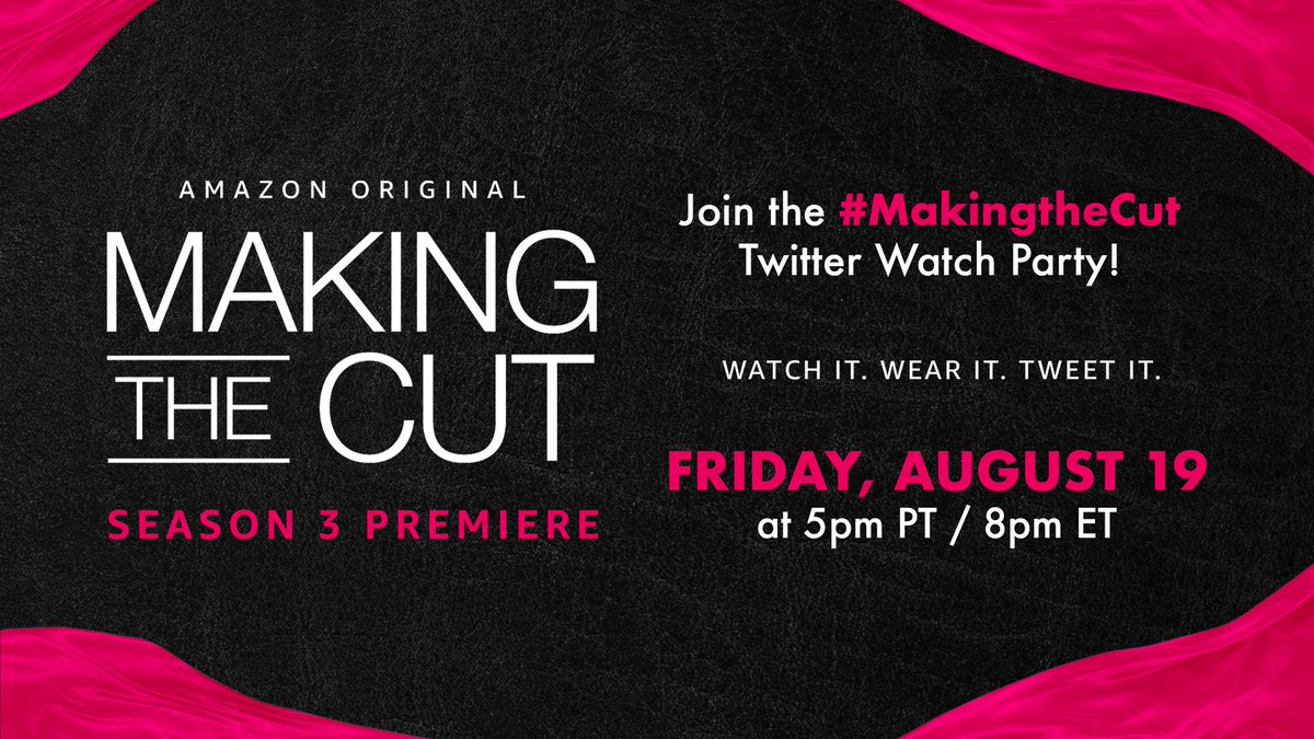 Calling all fashionistas! Tweet along with us for the #MakingtheCut premiere tomorrow at 5pm PT/8pm ET!