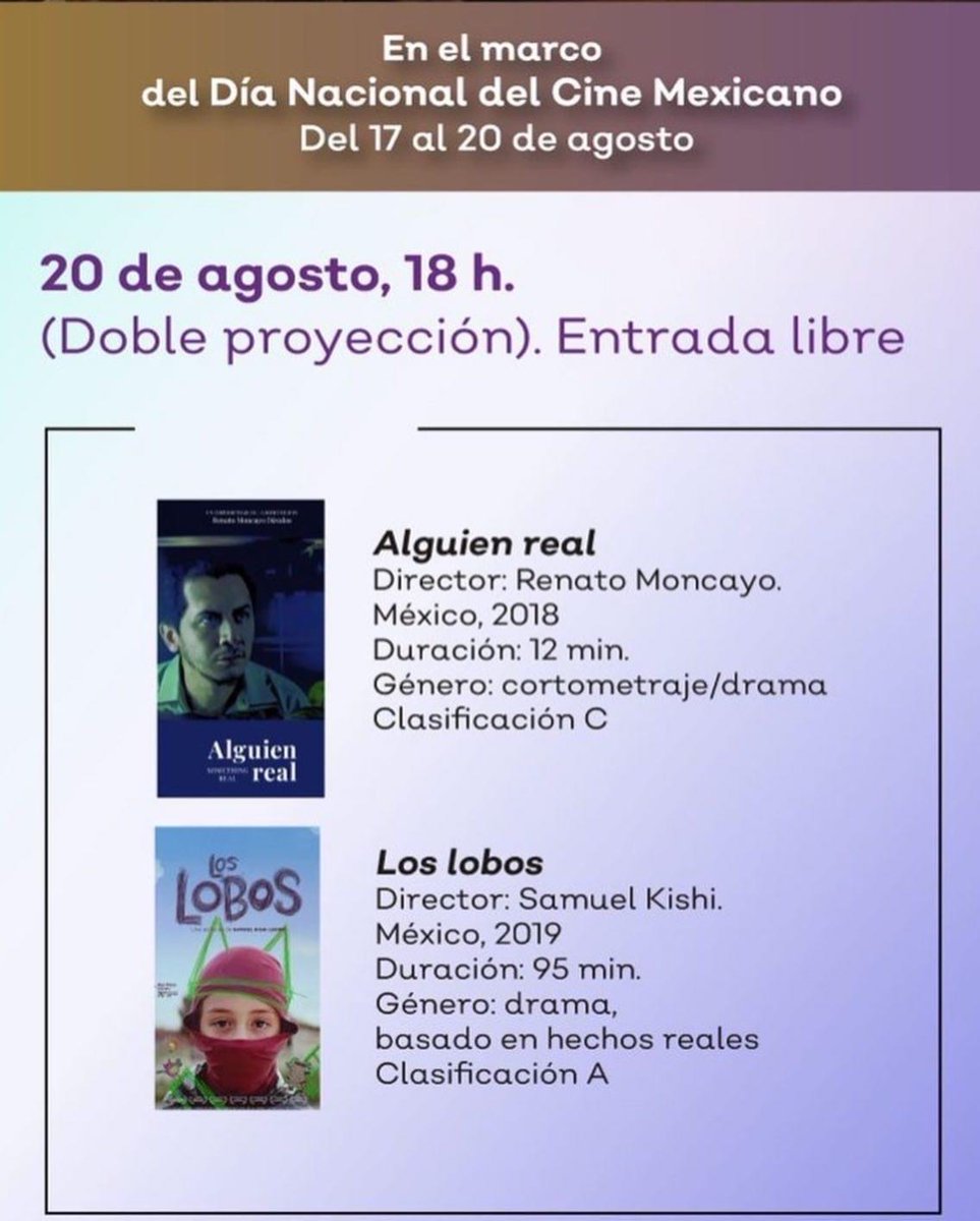 loslobosmovie's tweet photo. 🐺¡Seguimos de fiesta, auuu! 🐺 Como parte de las celebraciones del Día Nacional del Cine Mexicano de @CulturaJalisco tendremos una función en el Cine Cabañas, antecedido del cortometraje "Alguien real" de Renato Moncayo 🐺

🗓 sábado 20 de agosto
⏰ 18 hrs
🎟 ENTRADA LIBRE https://t.co/9LngF2R2nm