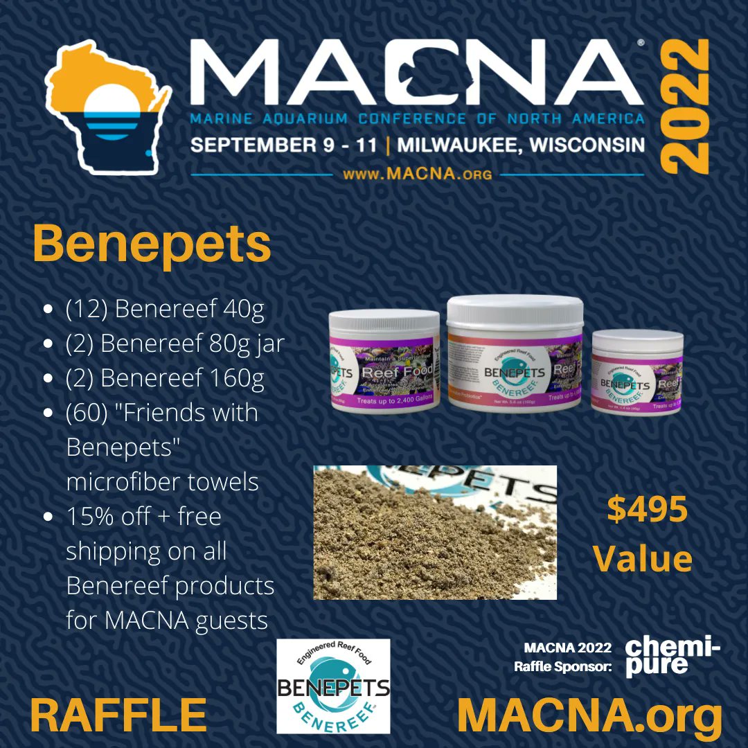MACNA's tweet photo. #benepets has some awesome products available at the raffle this year! 

#MACNA2022 #MACNA #Raffle https://t.co/UD6iwCdLys
