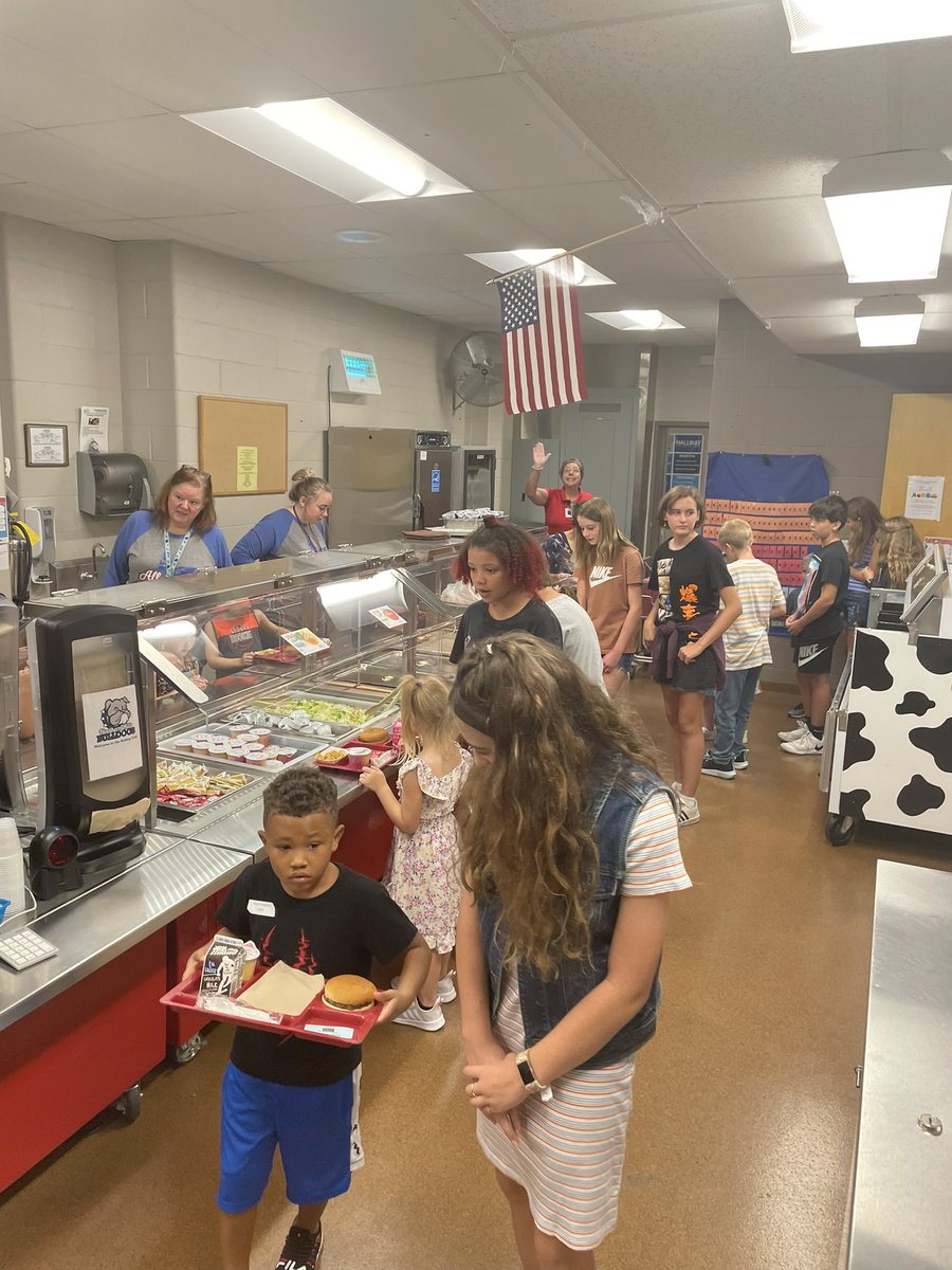dralpherton's tweet photo. #dailydifference watching 6th grade students assisting K students as they navigated their first school lunch was the community of belonging highlight of the day! https://t.co/Oj4l8MAfZI