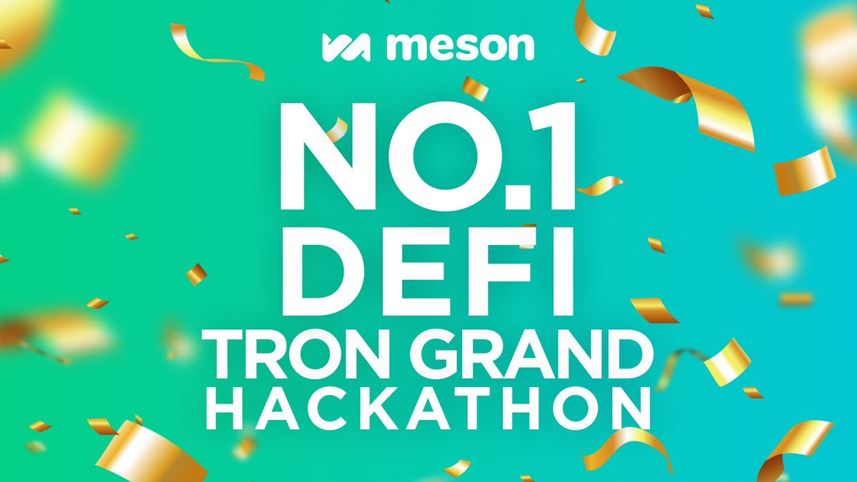 MesonFilipino's tweet photo. We're thrilled to win 1st Place on #DeFi track at #Tron #GrandHackathon2022! 

Congrats to all of the winning teams and many thanks to  @trondao and @devpost 

Meson swap today to #TRON  at @mesonfi https://t.co/lG7PnQ4NsY