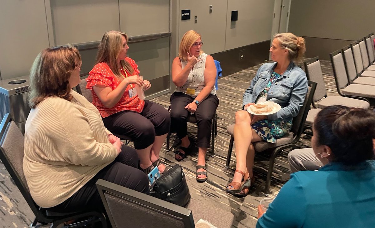 VisionsInEd's tweet photo. Students, you're not the only ones learning. This summer, it was OUR turn to be in class! Your Visions Instructional Leadership team learned so much at the PLC at Work conference. We can't wait to use our new skills to help you grow this school year! #visionsproud #caeducators https://t.co/P54avkWtiG