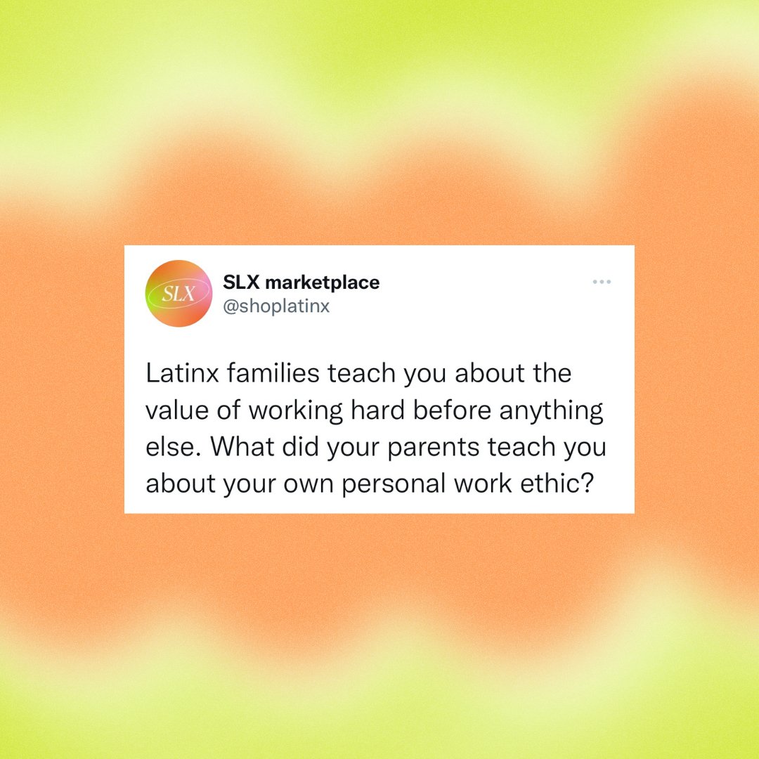 shoplatinx's tweet photo. Pretty sure my first words were "Pontes las pilas" ✨🔋 We wanna know what your family has taught you about worth ethic down below👇🏽
.
.
.
.
#shoplatinx #latinxfamily #childrenofimmigrants #latinxmentalhealthmatters #latinxcreator #latinapower #latinastrong https://t.co/HlNm4a3CFc