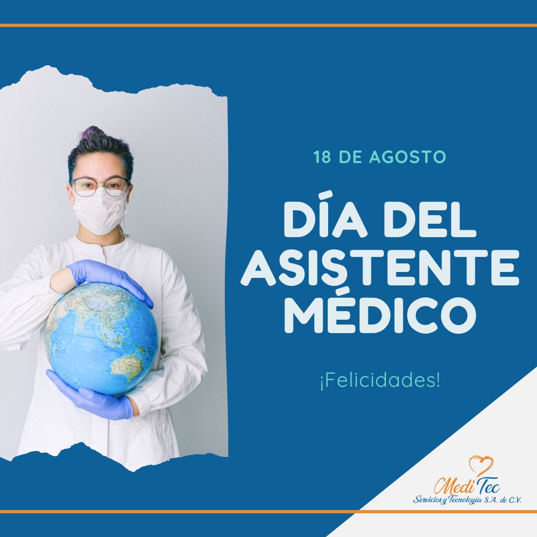 Meditectm's tweet photo. Felicidades a todos los #asistentesmédicos
Un fuerte abrazo por parte de #meditec ❤🤗
#hospitales #doctores #enfermeros #enfermeras #medicina #médico #felicidades #18agosto https://t.co/QATioRgu0d