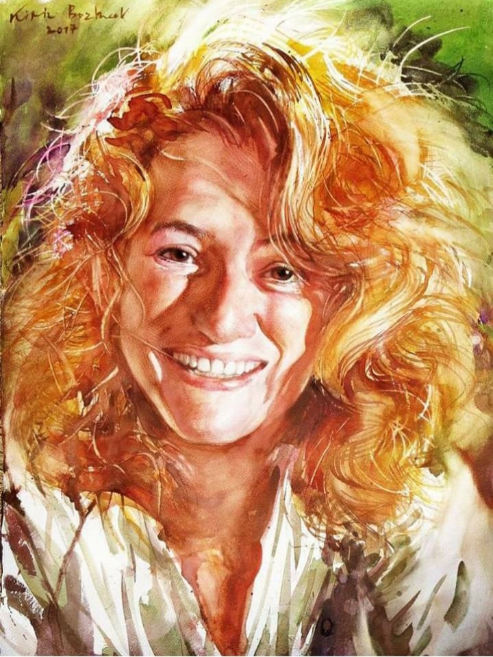 andre_malthus's tweet photo. O sol batendo na modelo ruiva ficou muito bom nessa aquarela de Kiril Boshkov, da Bulgária. https://t.co/TqTK3Xqisl
