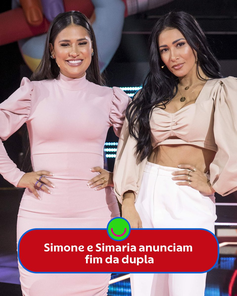 gshow's tweet photo. Parceria musical chegou ao fim! 💔 As cantoras Simone (@Simone_SeS) e Simaria (@SimariaMendes) comunicaram o fim oficial da dupla e anunciaram os próximos passos ➡️https://t.co/07WlYwXfnf.
O que você achou da notícia? #TVeFamosos https://t.co/krqKOWD9jx