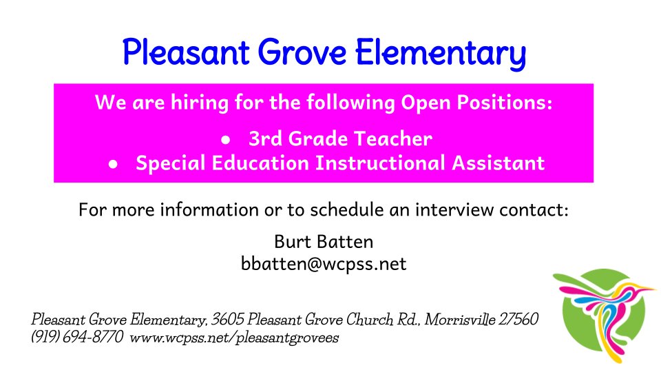We are almost ready for the 2022-2023 school year. There are just a few more positions that we are working to fill.  If you or anyone you know is interested, please contact our school administrative team.