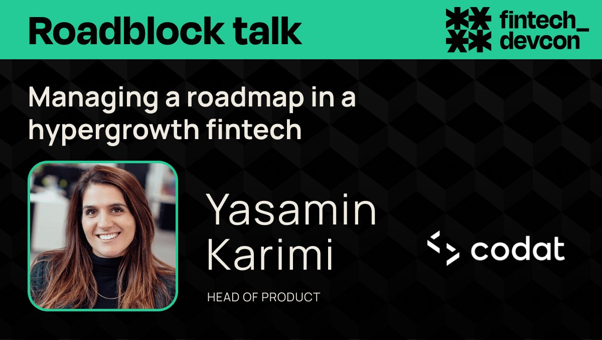 fintechdevcon's tweet photo. 👉 Proof our #fintechdevcon agenda is 😎: Yasamin from @CodatData will talk about the many challenges of rapidly scaling a #product team. She'll share her experiences executing persona-driven product development while aligning a growing team around one goal. 🥅 https://t.co/XGRF4rYXzK