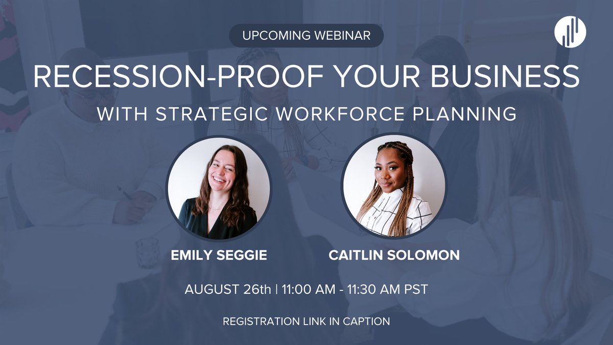 Join us on August 26th from 11:00am – 11:30am PST to learn how to recession-proof your business with strategic #workforceplanning. 🙌
 
Registration link for the #webinar is below; see you there! 🚀

(P.S. it's free! ✨)

hello.envolstrategies.com/strategic-work…