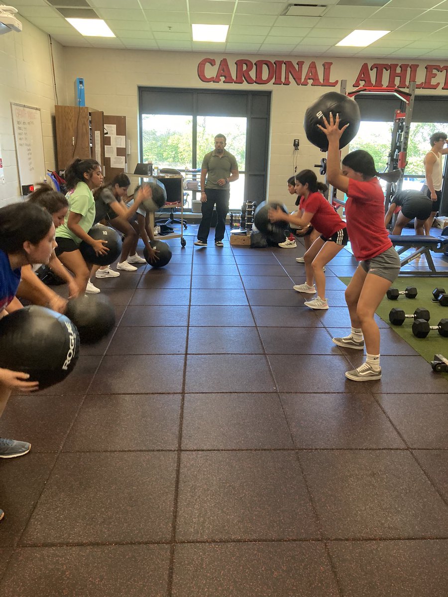 Hey <a href="/CreteSoccer/">Crete Girl’s Soccer</a> you know any of these girls? I caught them putting in the time in the weightroom today… looked like they were working hard… #canyoufeelachange