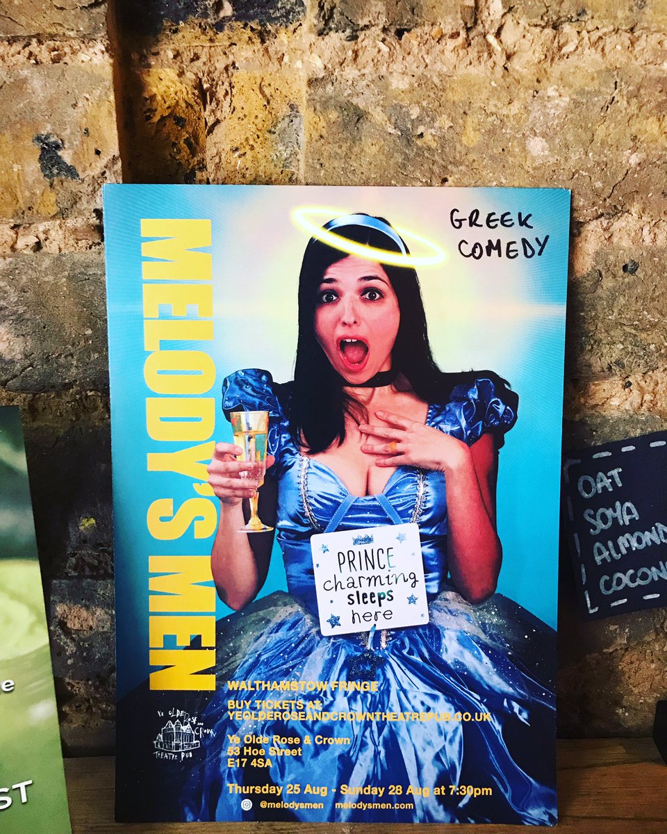 1 WEEK UNTIL SHOW TIME!!!

Book your tickets for <a href="/MelodysMen/">Melody’s Men</a> playing at the @roseandcrownpub part of the Walthamstow Fringe Festival.

25-28 August, 7.30pm 

Tickets are £10: ticketsource.co.uk/yeolderoseandc…

Written by <a href="/MarilynFriday/">Marilyn Friday</a> 
Directed by <a href="/LouMarieCooke/">Louise Marie Cooke</a> 

#theatre #comedy #fringe