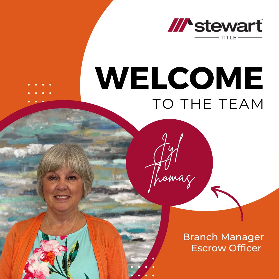 We are excited to announce Jyl Thomas as Branch Manager and Escrow Officer!  Jyl has over 32 years of experience, talent, and proven exceptional service to the customers and community! Welcome back home! #StewartOklahoma #StewartNorman #StewartSouth #StewartMWC