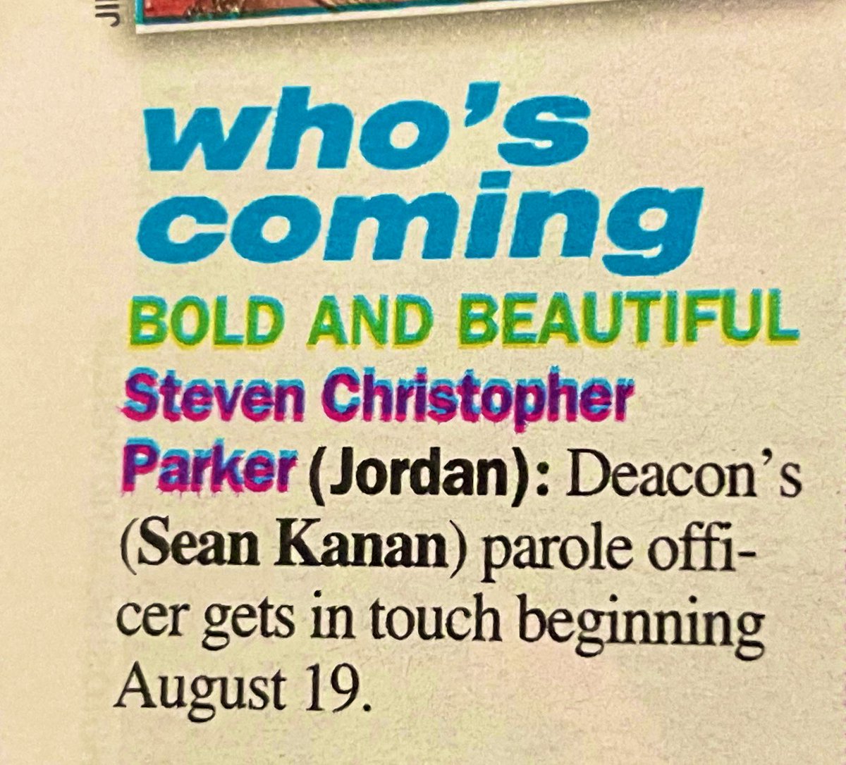 ItsStevenParker's tweet photo. It’s not official until it’s in print. Thank you for the mention @SoapDigest! #BoldandBeautiful #CBS #Soap https://t.co/soVIA8n8Rp