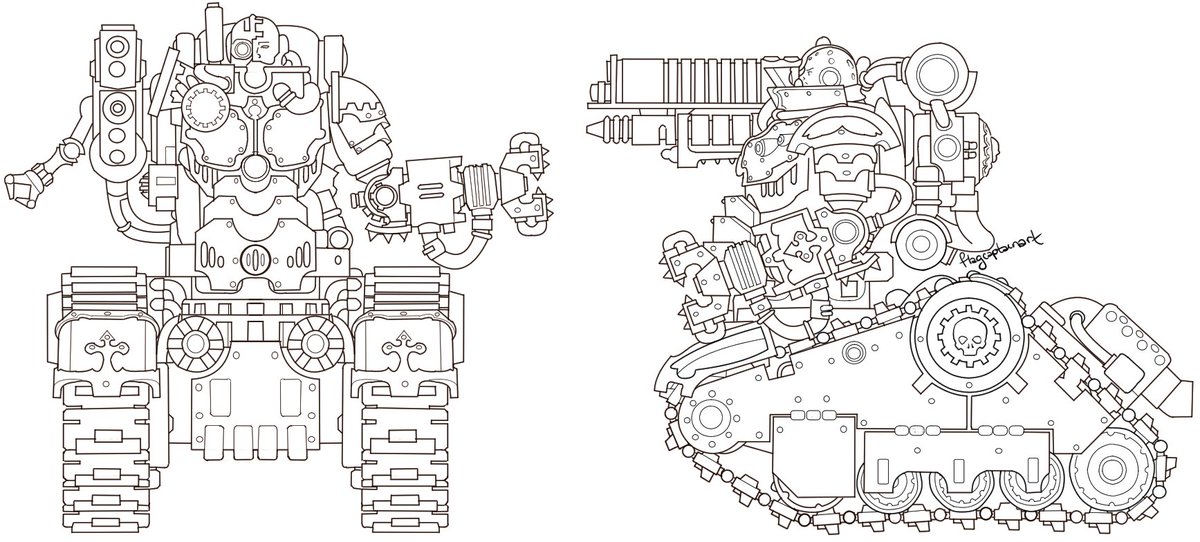 flagcaptainart's tweet photo. Made some more empty #admech templates! This time of the #dunecrawler #kataphron and #skitariiranger !
#adeptusmechanicus #warhammer #warhammer40k #40k #WarhammerCommunity #mechanicus https://t.co/xjrzJcVCZa