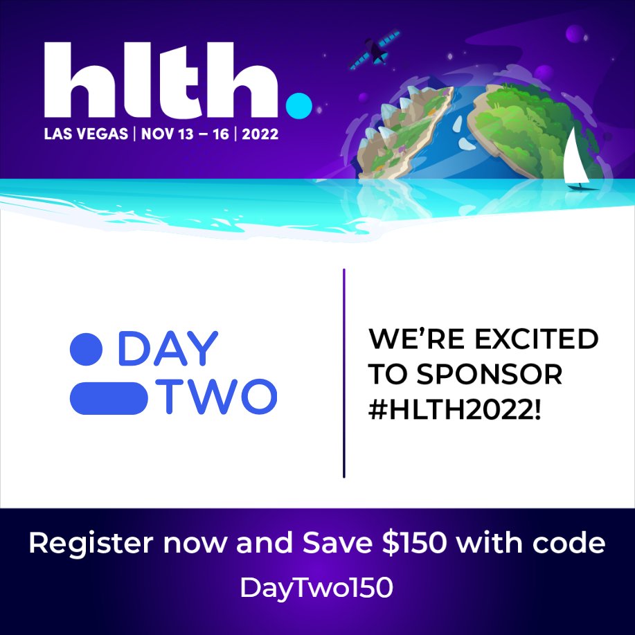 We are excited to be a part of #HLTH2022! Join us where the future of health happens - at the intersection of culture and care! Use code DayTwo150.
Register now at lnkd.in/g-X_JpZ5 
#precisionhealth #gutmicrobiome #precisionnutrition #virtualcare