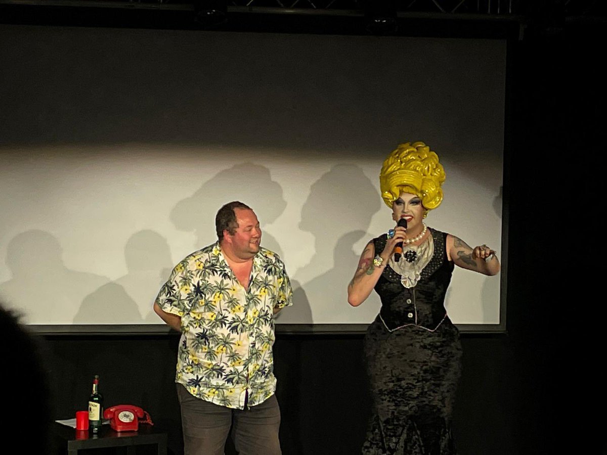 eludlow's tweet photo. Aaaand to end my #fringe22 I end up on stage playing the part of BigRig69 alongside the very talented and very funny @KarenFrmFinance 😳🤣
Edinburgh, you’ve been a blast. Can’t wait for next year. https://t.co/jtyhjr50G3