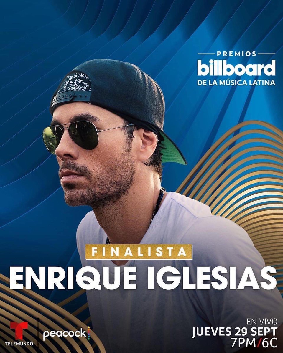 ¡Enrique Iglesias es FINALISTA en 3 categorías de los Premios Billboard de la Música Latina! 
- Álbum Latino del Año 
- Artista Pop Latino del Año 
- Tour del año
Felicidades @enriqueiglesias 
- 
#EnriqueIglesias #LatinBillboards #OneLoveOneLove #Mexico #ClubEiMexico #IrvingCEIM