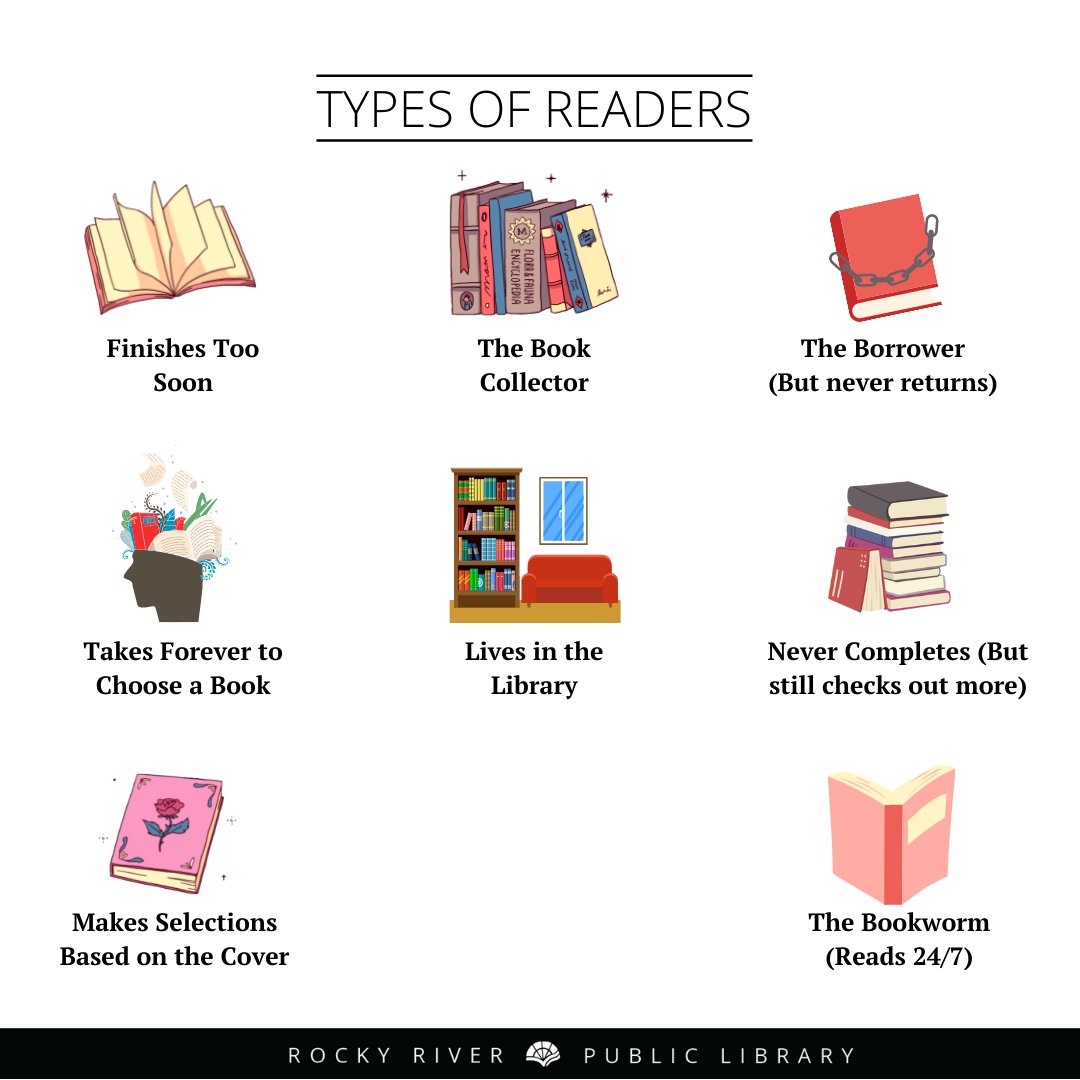 RRPL's tweet photo. What type of reader are you?
#typesofreaders #books #reader #rrpl https://t.co/moP9zcrCu8