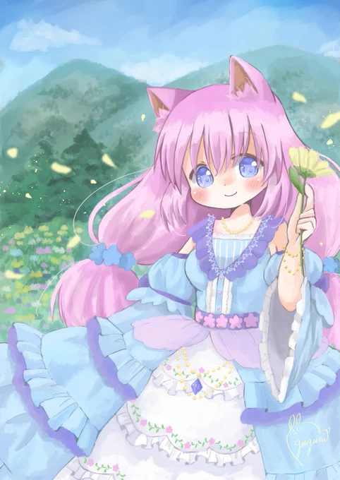 なんとなく過去の絵を振り返ってたんだけど、2年前のこの頃の絵と塗り方が私の中ではお気に入り。 