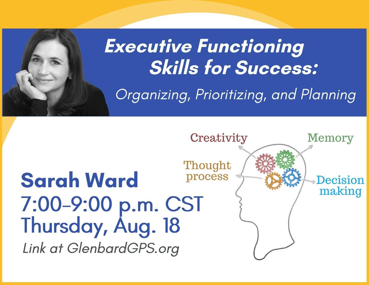 ecjohan74's tweet photo. REMINDER: Tonight, Thu Aug 18 at 7pm, join us for our kick-off event with Sarah Ward Executive Functioning Skills for Success: Organizing, Prioritizing, and Planning
Link: https://t.co/2ZUoaIMVJL https://t.co/iCdqb8Wb0h