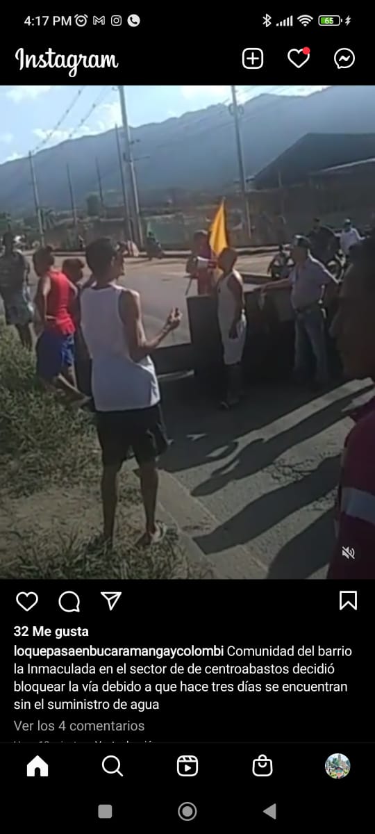 EdilesLa's tweet photo. Son cerca de 6000 personas sin servicio de agua, se viene cierre de la vía nacional, ojo sres administración municipal, ojo sres acueducto metropolitano de bucaramanga https://t.co/83WeDmZLkA