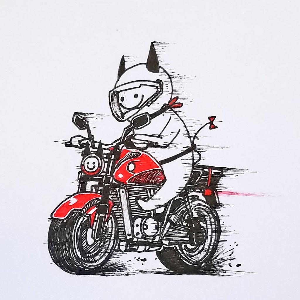 「ブンブン! #バイクの日 」|やたらのイラスト