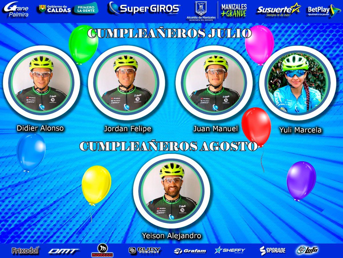Felicitamos a nuestro ciclista <a href="/yeison1593/">Yeison Alejandro Rincon</a> en su cumpleaños, muchas felicidades y muchas bendiciones en compañía de su familia. Igualmente quedamos al día con nuestros ciclistas que cumplieron años en el mes de julio. Tarde pero con mucho cariño, felicidades.