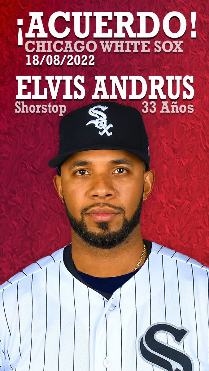 VinotintosMLB's tweet photo. Elvis #Andrus llegó a un acuerdo con los Medias blancas de #Chicago (informó Jeff Passan de ESPN).
¿Es positivo que Andrus juegue con Chicago?
Tim Anderson estará fuera del oster entre 3 y 5 semanas, el otro SS de los Medias Blancas es el #Venezolano #Lenyn #Sosa (novato). https://t.co/S5BVW5xZ7g