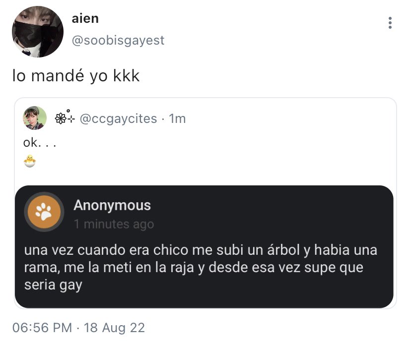 lesboleeknow's tweet photo. au jeonglix

donde felix es admin de un cc de gays y comienzan a llegar confesiones muy raras.

o donde jeongin manda confesiones sobre lo que ha hecho, espantando al admin pollito. https://t.co/22n4aeqk29