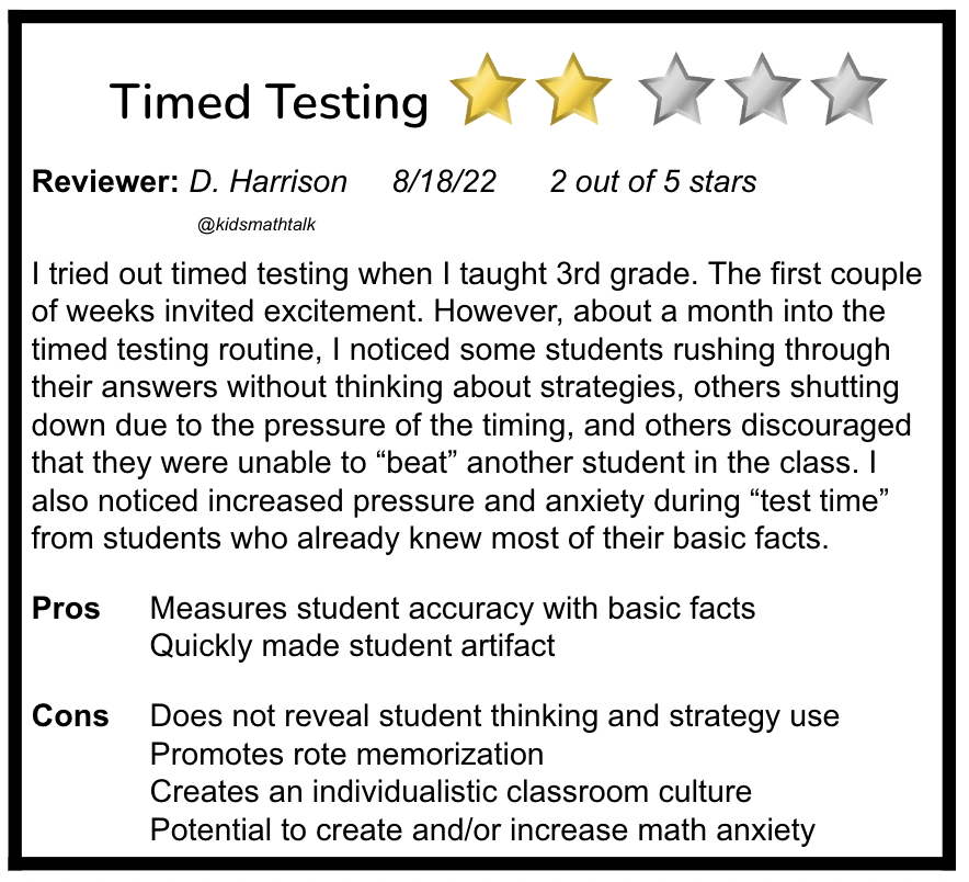 Kidsmathtalk's tweet photo. My latest product review #mtbos #mathchat #elemMathchat #stoptimedtesting https://t.co/v94W2wGpYl