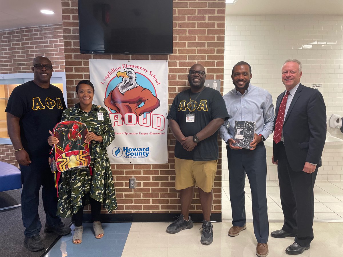 A big thank you to our <a href="/AlphaAchievers1/">Alpha AchieversHoCo</a> for sharing school supplies for our students in preparation for the new school year! S/O to <a href="/mjmsuper/">Michael J. Martirano, Ed.D.</a> who was also able to see our partnership in action! #GetSetHCPSS